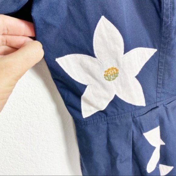 3/$25 Eshakti Navy Dress Flower Daisy Modest Dress - Picture 6 of 8